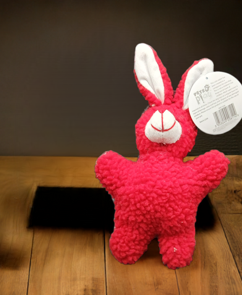 Plush Rabbit Toy. Small to Medium Size Dogs.