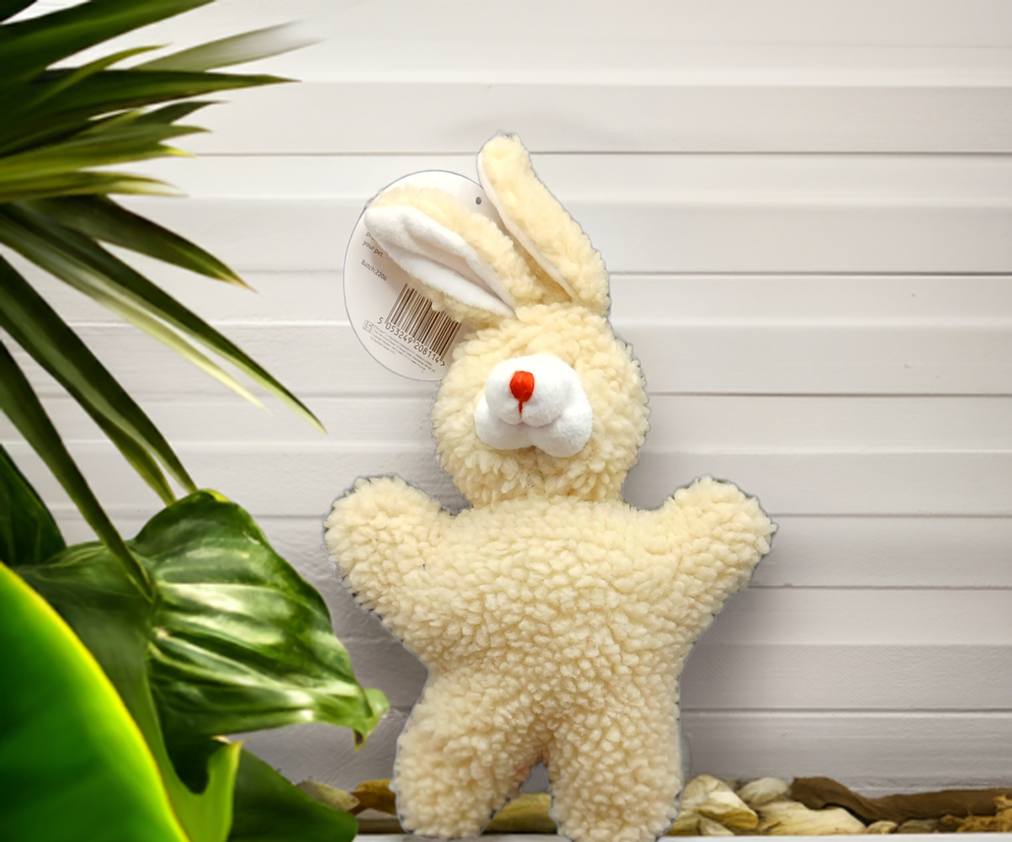 Plush Rabbit Toy. Small to Medium Size Dogs.