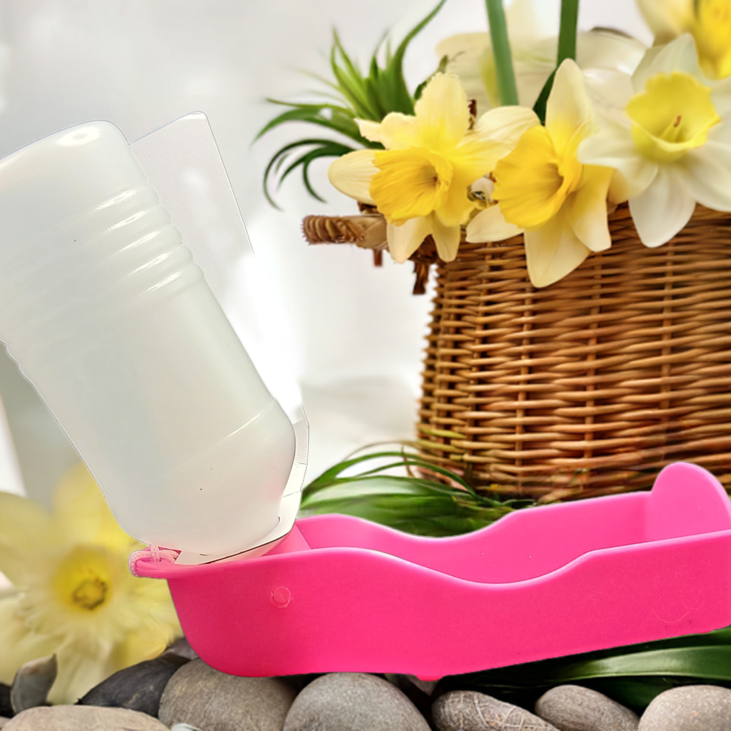 300ml Dog Folding Water Bottle and Tray. Small Dogs.