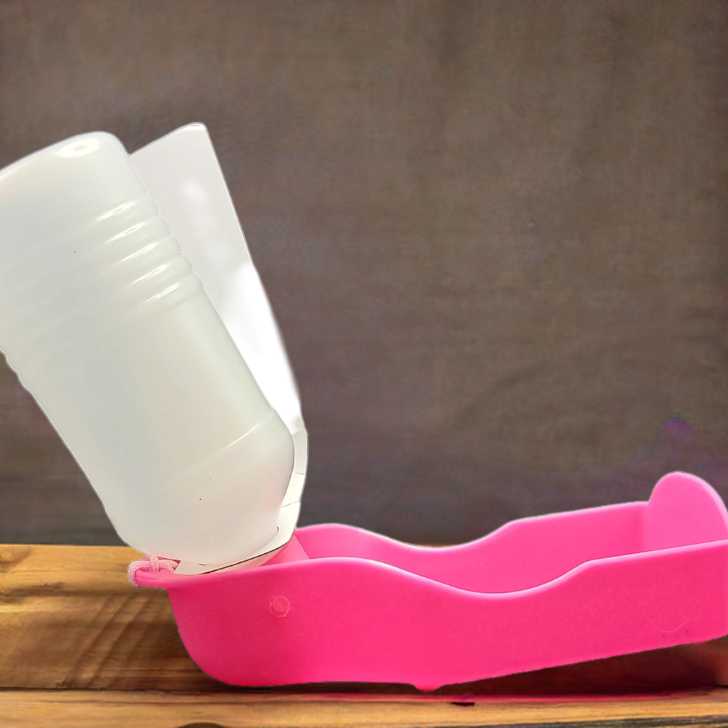 300ml Dog Folding Water Bottle and Tray. Small Dogs.