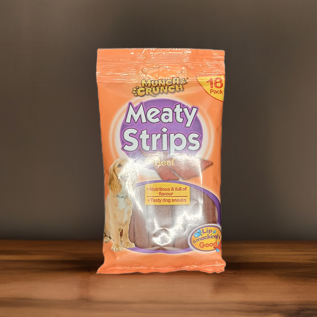 Munch & Crunch Meaty Strips Beef 18 Pack