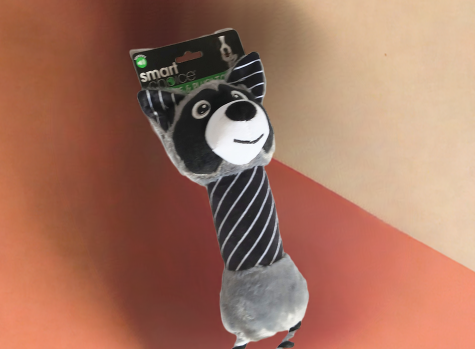 Squeaky Plush & Rope Toy. Medium to larger size dogs.