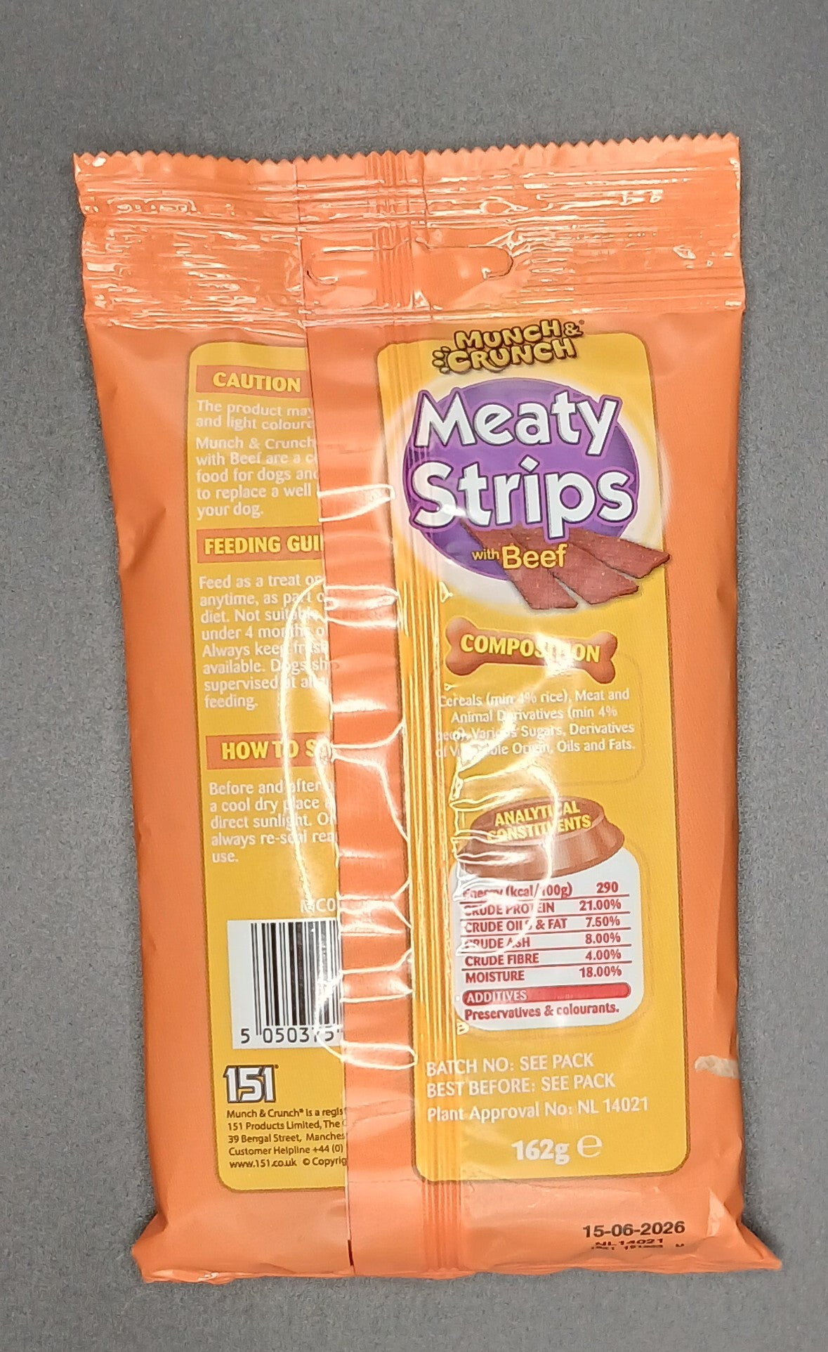 Munch & Crunch Meaty Strips Beef 18 Pack