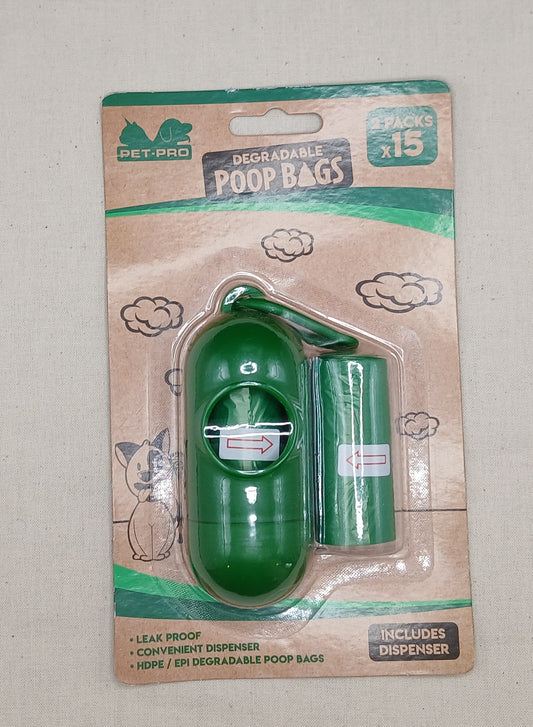 Dog Poo Bags & Dispenser (+ 1 Refill)