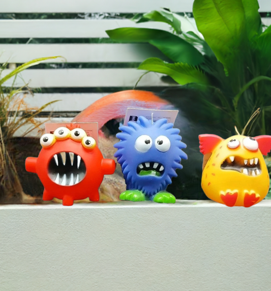 x 3 Squeaky Monster Toys