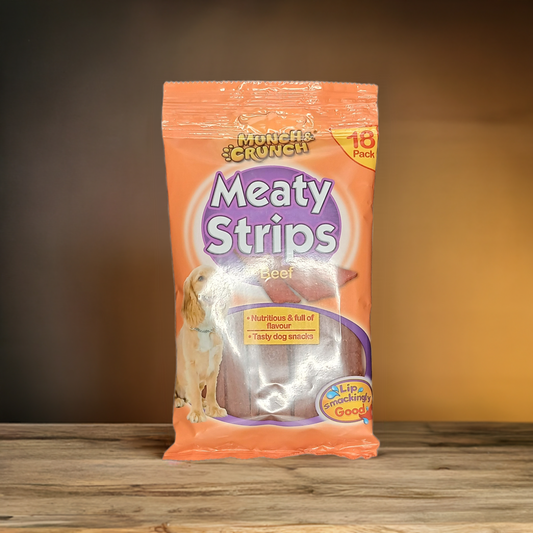 Munch & Crunch Meaty Strips Beef 18 Pack