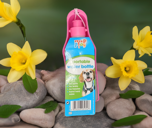 300ml Dog Folding Water Bottle and Tray. Small Dogs.